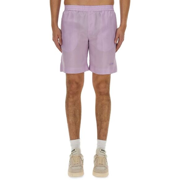 Msgm Men Short With Logo